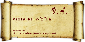 Viola Alfréda névjegykártya